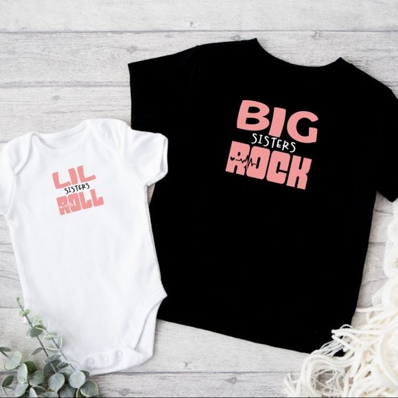 Personalized Lil Sisters Roll Toddler T-shirt - Picture 2 of 4